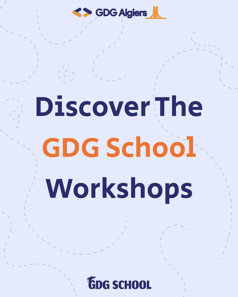 GDG_Algiers's tweet photo. Workshops unlocked! ๐
GDG School brings you hands-on sessions with top instructors.
learning is about to get fun!
#GDGSCHOOL #GDGalgiers #GDG https://t.co/Tah88XVPao
