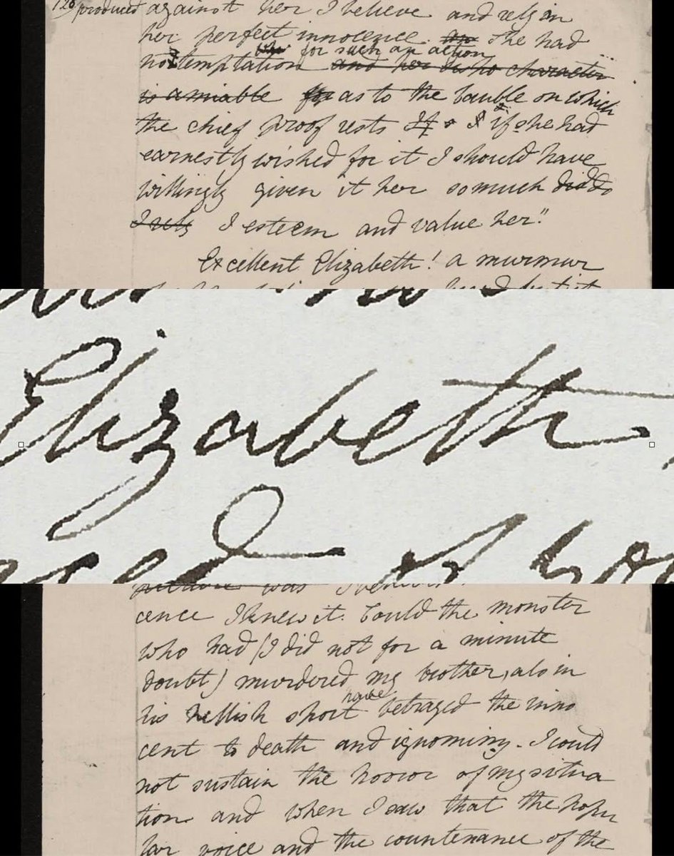 vampren_'s tweet image. guillermo del toro worked with kate hawley (costume designer) to have mary shelley&apos;s handwriting engraved on elizabeth’s cross necklace!