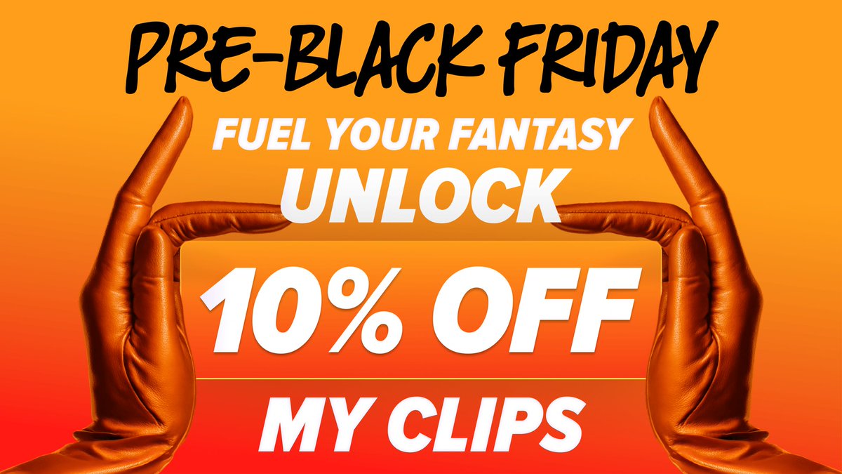 The Pre-Black Friday sale is live on Clips4Sale! Get my clips on sale!!! (link in bio)