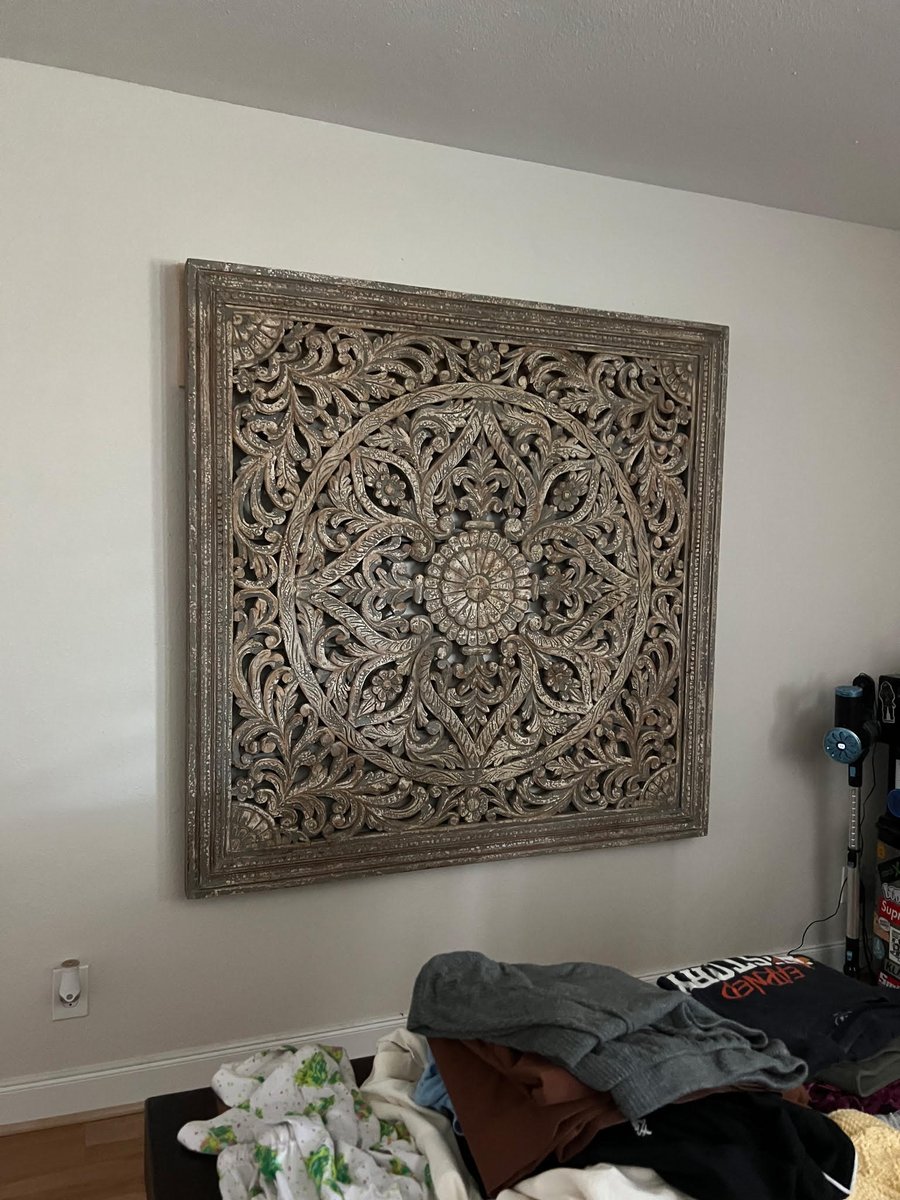 LightMagicCo's tweet image. Clean art hang in Spring Branch today.
Textured pieces like this really shine under the right lighting — a soft wall-wash or art light can bring out every carved detail.
Need art hanging or art lighting help in Houston? We’ve got you.

#ArtInstallation #HoustonTX #SpringBranch
