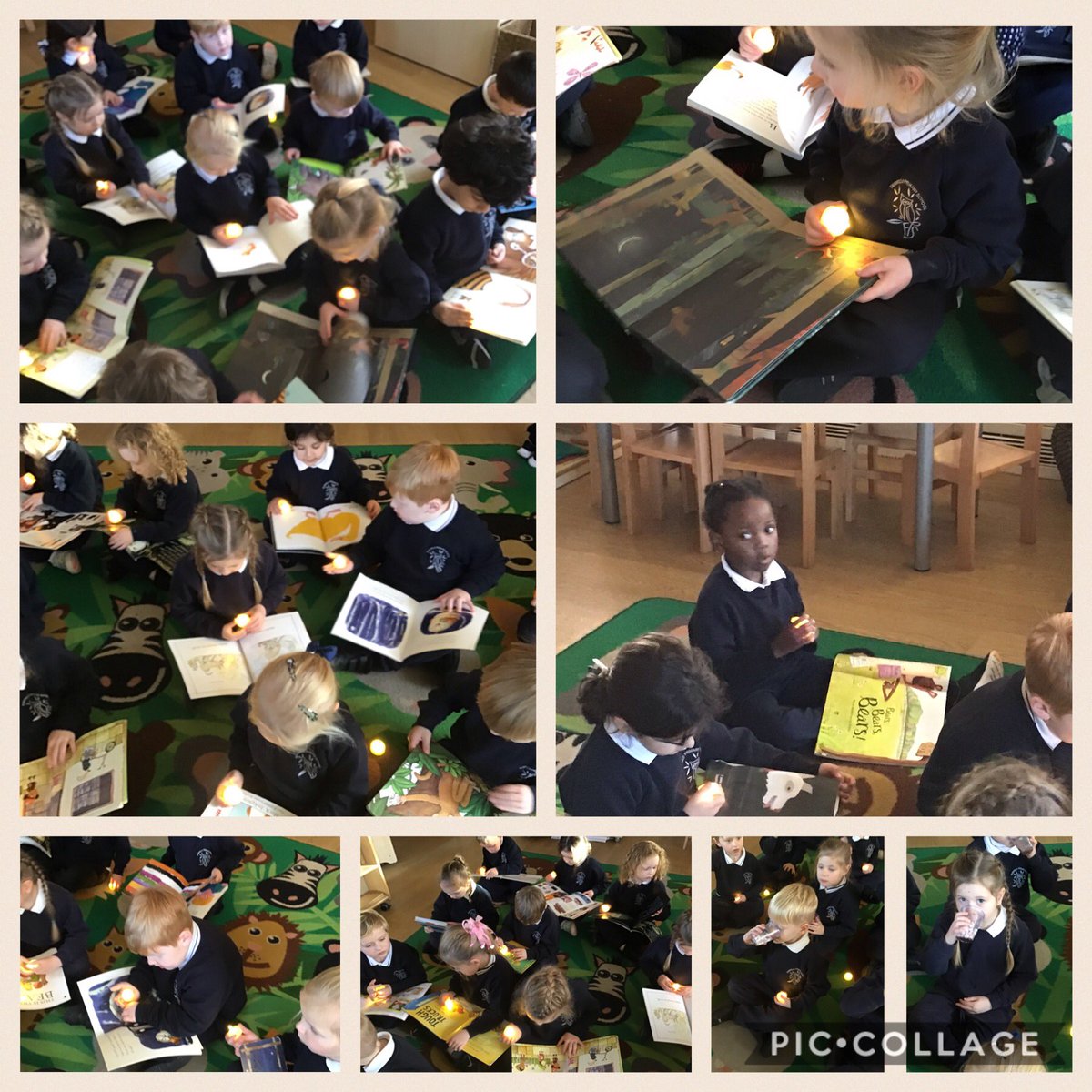 We loved reading by candlelight and drinking hot chocolate 📖