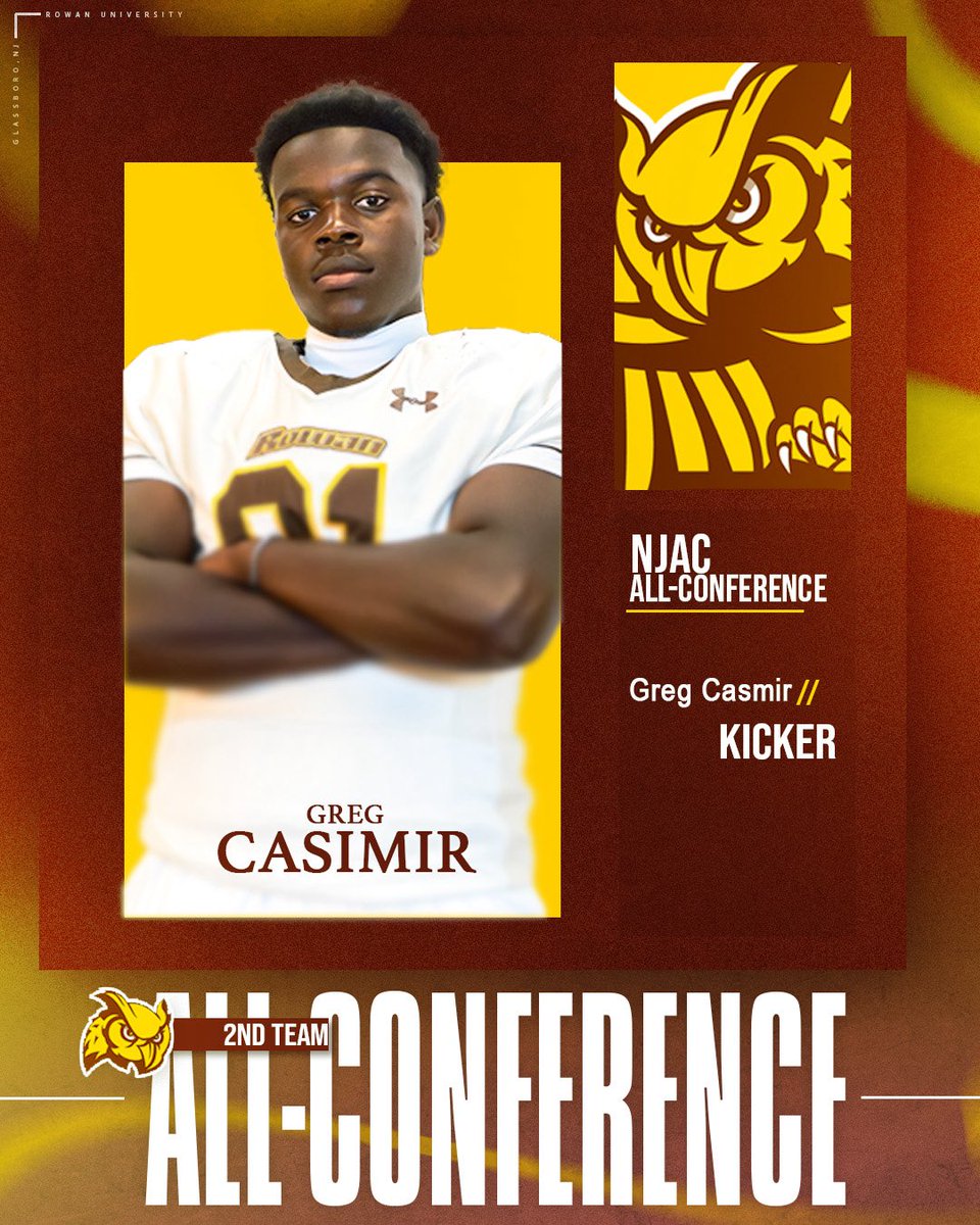 Rowan_Football's tweet image. 1️⃣2️⃣ stellar guys picked up NJAC All Conference Honors 😤🥳

Congratulations to all who were honored! 

#d3fb