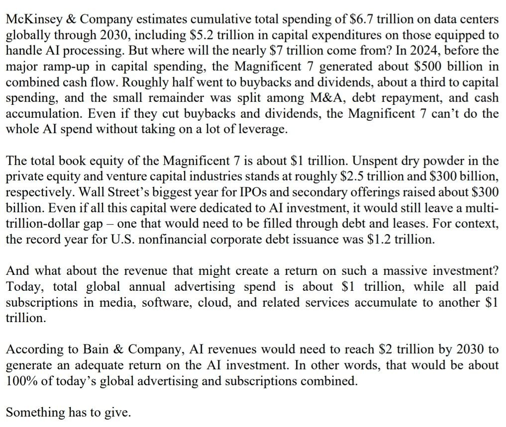 InvestSpecial's tweet image. I read a lot of quarterly letters, and most lately are about AI. 

Greenlight’s stood out: no internet-bubble history lesson or hype. Just simple questions, reasoning, and numbers. 

Quick and balanced read, worth checking out👇