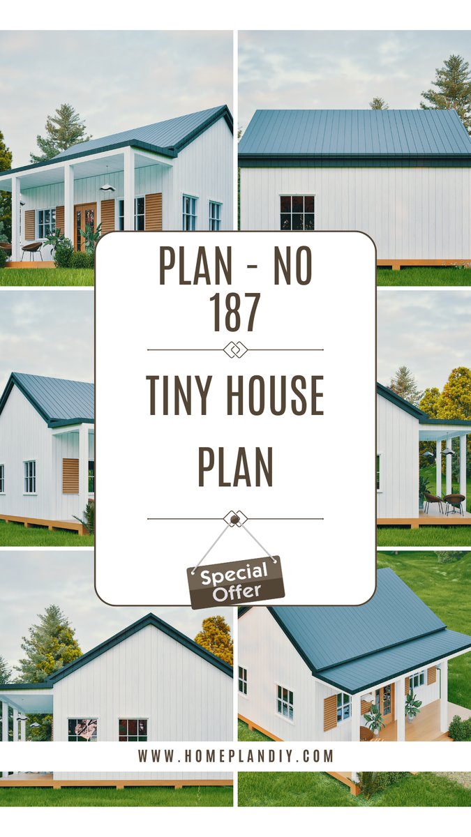 homeplandiy's tweet image. Modern 1-bedroom tiny house design with open living area, covered front porch, and compact 550 sq ft floor plan. Website: homeplandiy.com
Etsy: etsy.com/shop/Homepland… #SmallHomeDesign #DIYHomeBuild #ModernCottage #HomePlanDIY