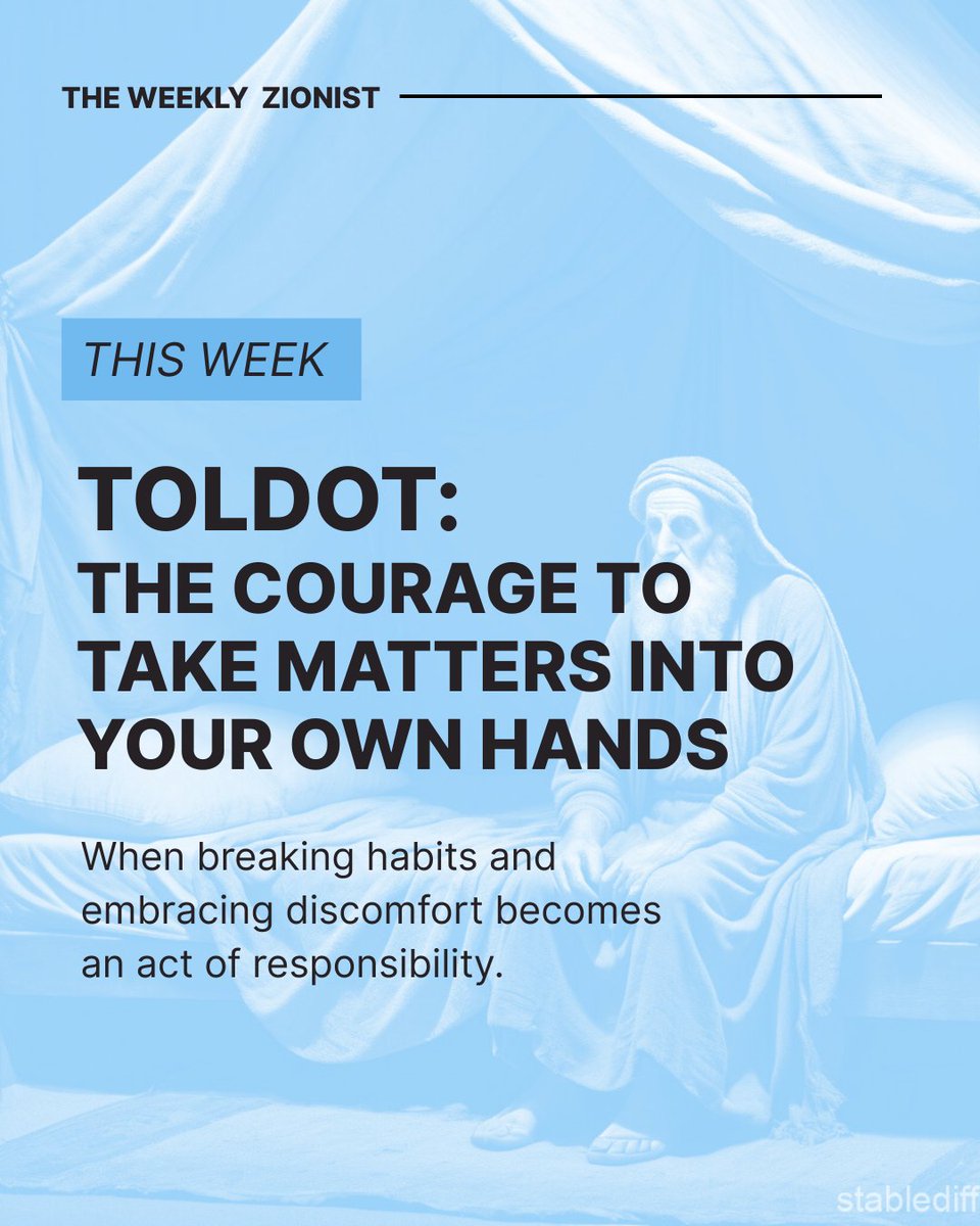 z3_project's tweet image. Toldot, this week’s parsha (torah portion), is often viewed as a story of deceit. However, what if there is actually an alternative lesson?

In this week’s installment of The Weekly Zionist, @AmitaiFraiman and @ZackBodner discuss how Jacob’s actions are actually an example of…