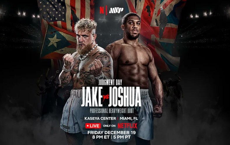 ecamarena1's tweet photo. Muy interesante la cartelera del próximo 19 de diciembre en Miami:  @anthonyjoshua vs @jakepaul (8 Rounds), Alycia Baumgardner vs Leila Beaudoin, Cherneka Johnson vs Amanda Galle y @YokaValle vs Yadira Bustillos. Los esperamos en @NetflixLAT, @CelisDeportes y un servidor. https://t.co/EfCdbuMFzm