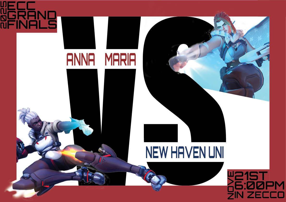 Anna Maria takes on <a href="/UNHavenEsports/">University of New Haven Esports</a> Varsity Overwatch Team in the <a href="/ECCSports/">East Coast Conference</a> conference final tonight!

📺 Twitch.tv/AnnaMariaEspor…
⏰ 6PM EST/75PM CST