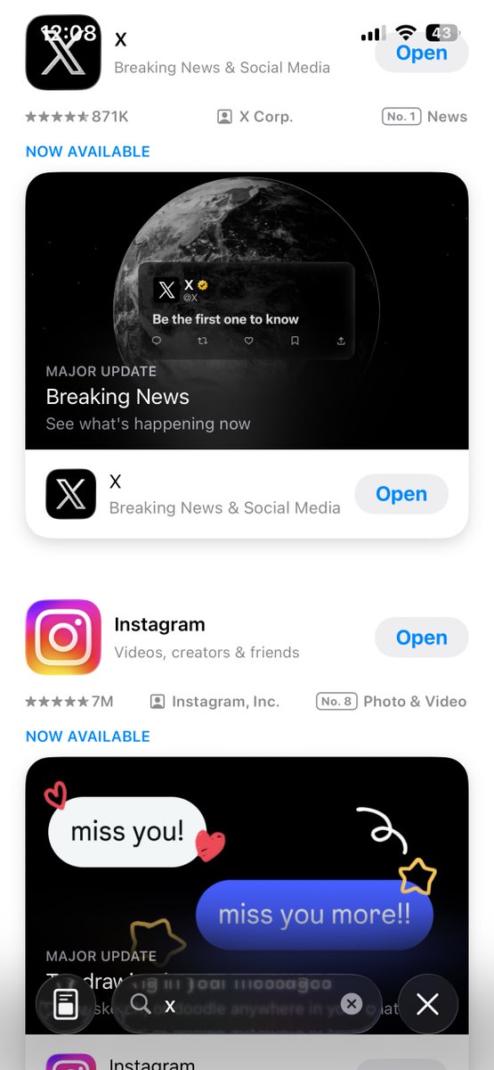 pra7ad's tweet photo. Both apps are showcasing how useful they can be for the public.
The choice is yours 🙌
@X @elonmusk https://t.co/l6lxCQKh5P