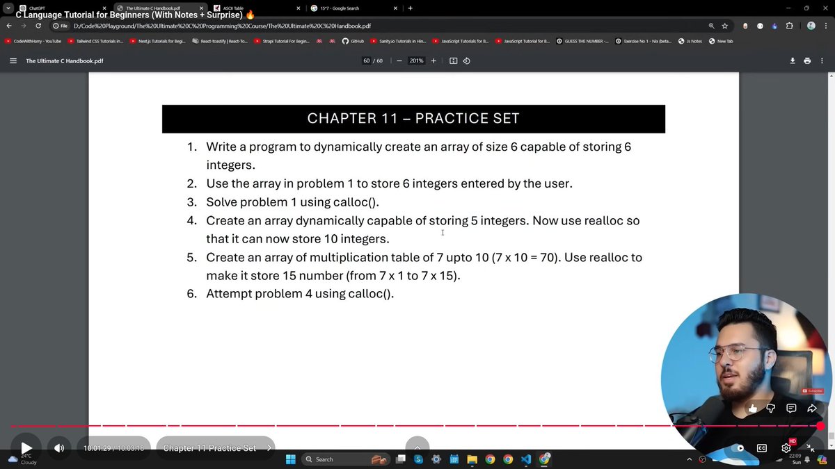 A1okthakur's tweet photo. 🚀 Completed Chapter 11 – Dynamic Memory Allocation (DMA) + Practice Set!

Learned how to dynamically allocate, resize, and manage memory during runtime.
@CodeWithHarry

#Cprogramming #DMA #MemoryManagement #CodeWithHarry #CodingProgress https://t.co/XQVSLS8ITY