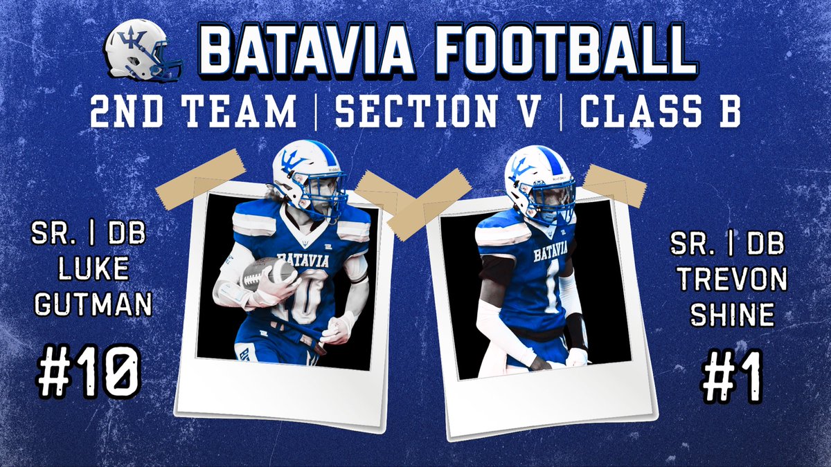 Congratulations to the 2 Batavia Football Players that received 2nd Team Class B honors. These young men were staples of our defense and amazing teammates to their brothers! <a href="/BataviaCSD/">Batavia City School District</a> <a href="/SecVFootball/">Section V Football</a> <a href="/JasonJasmith/">Jason Smith</a>