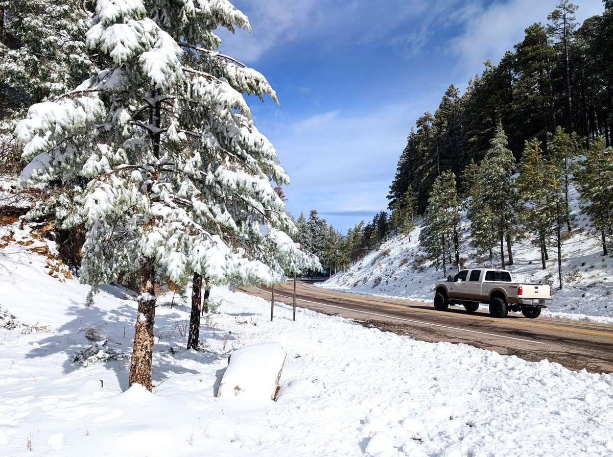 Mtlemmonhotel's tweet image. Friday, November 21, 2025. Quiet hikes in the snow on Mt Lemmon, Arizona. Amazing that we are only a short 45 minutes from the desert.