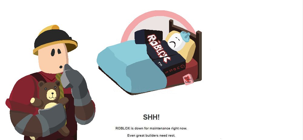 GuezzRBX's tweet image. when roblox is down for maintenance this is what they actually mean