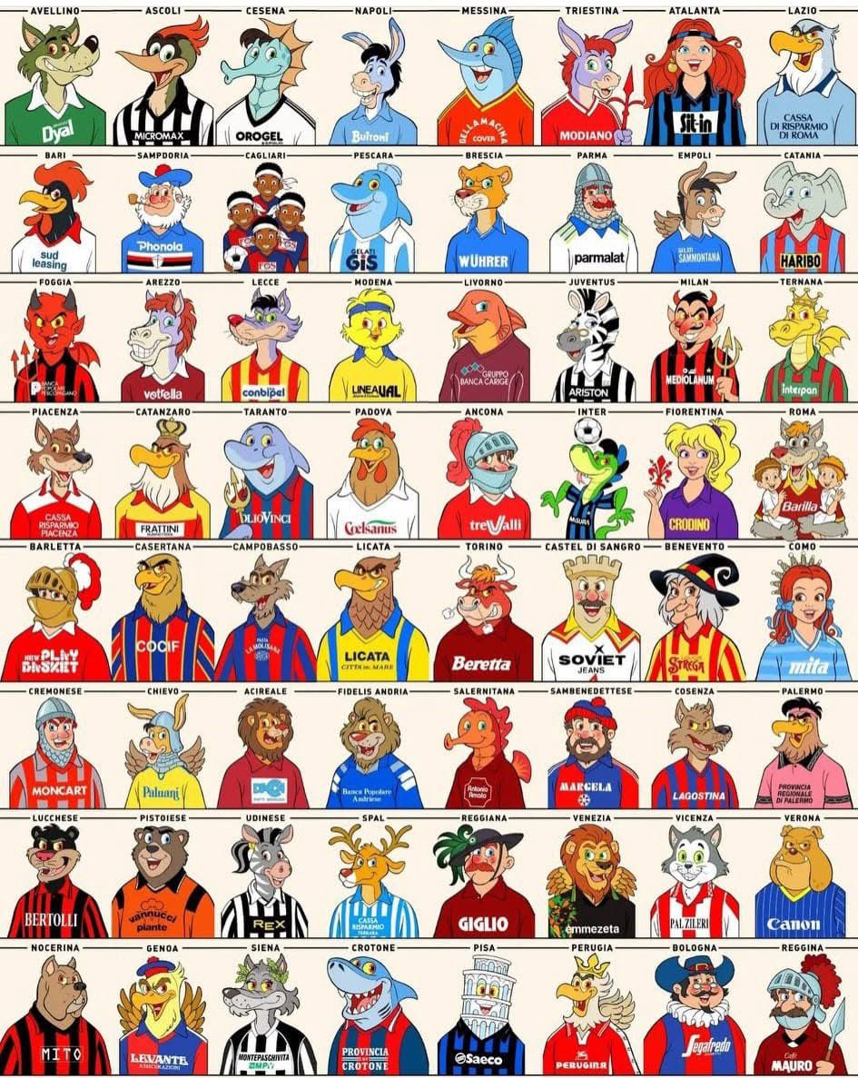 Retro Hit 🇮🇹 ⚽️ 

Italian football mascots were built different!