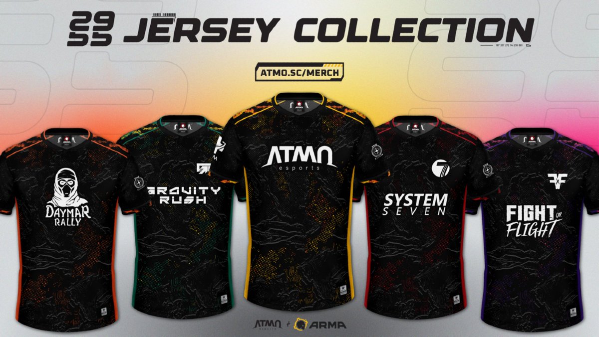 ATMOesports's tweet photo. 🏁 From racing across Daymar to targeting lock in Fight or Flight 💥

🔥 Official ATMO Esports x @ARMAgg jerseys have landed
Built for every competitive experience in the verse and worn by racers, fighters, and community champions 🏆

Now you can wear it too ⬇️
⚡https://t.co/JAGvitjFH4