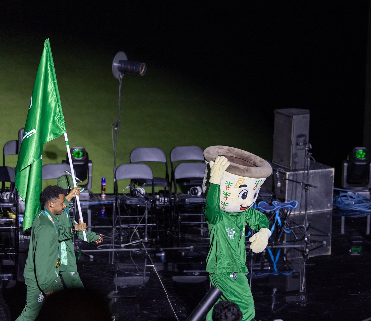 يــوم الختـــام 👋🏻

📸| جانب من دخول وفد #فريق_السعودية لحفل ختام دورة ألعاب التضامن الإسلامي #الرياض2025