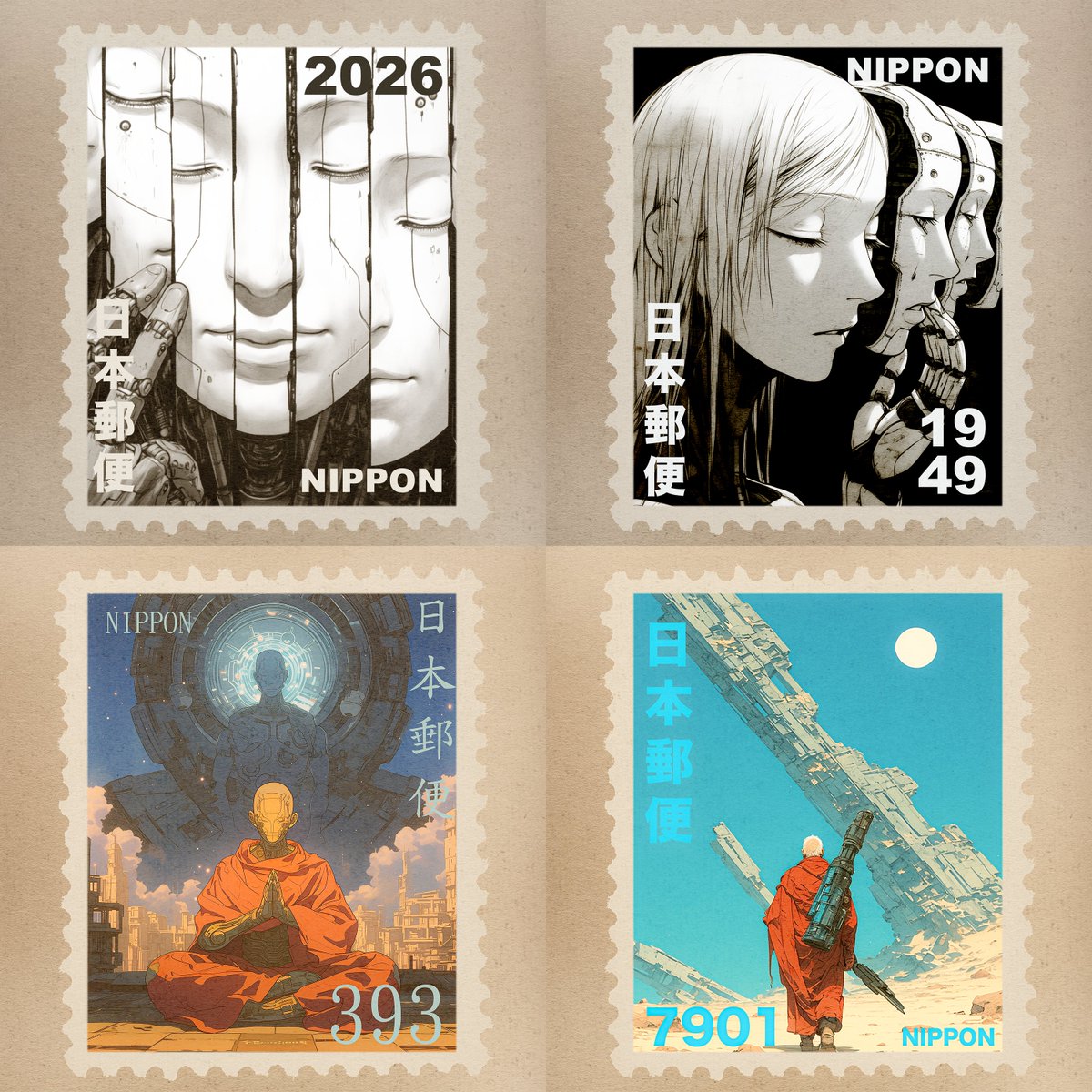 0xX1A's tweet image. gn cyberpunks, 
Which faction&apos;s stamps do you crave to see in the Nippon stamps collection?

&quot;Manga 2049&quot; or &quot;Neo Tokyo ネオ東&quot;