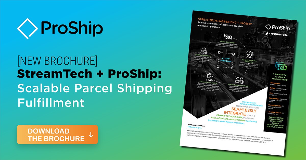 ProShipInc's tweet image. Automated. Efficient. Scalable. ✅🚀 Discover how the ProShip + StreamTech partnership power a fully streamlined, high-speed fulfillment experience backed by real-time #supplychain intelligence. 📦💡 Explore what next-level efficiency looks like ➡️ bit.ly/4r9fm5V