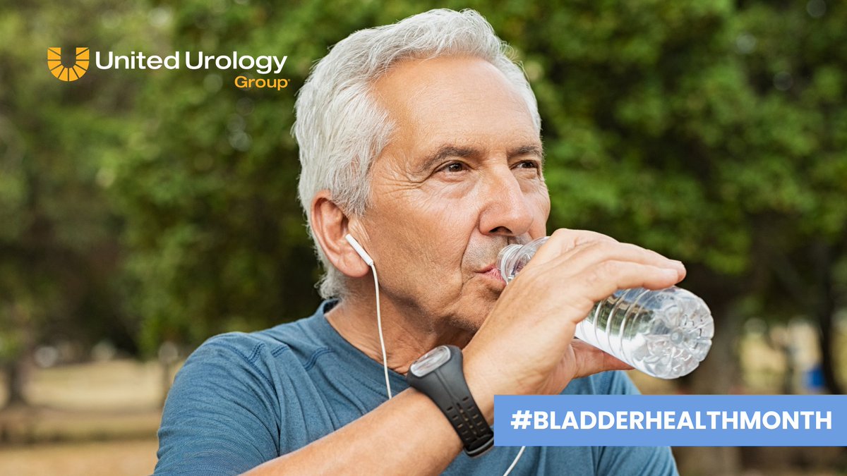 UnitedUrology's tweet photo. Hydration is the #1 key to bladder health. Drinking enough water daily helps flush out waste, reduce irritation, and lower your risk of infection. Sip frequently throughout the day, and monitor your urine color. If it's not pale yellow or clear, drink more. #BladderHealthMonth https://t.co/lxhPcKjUXV