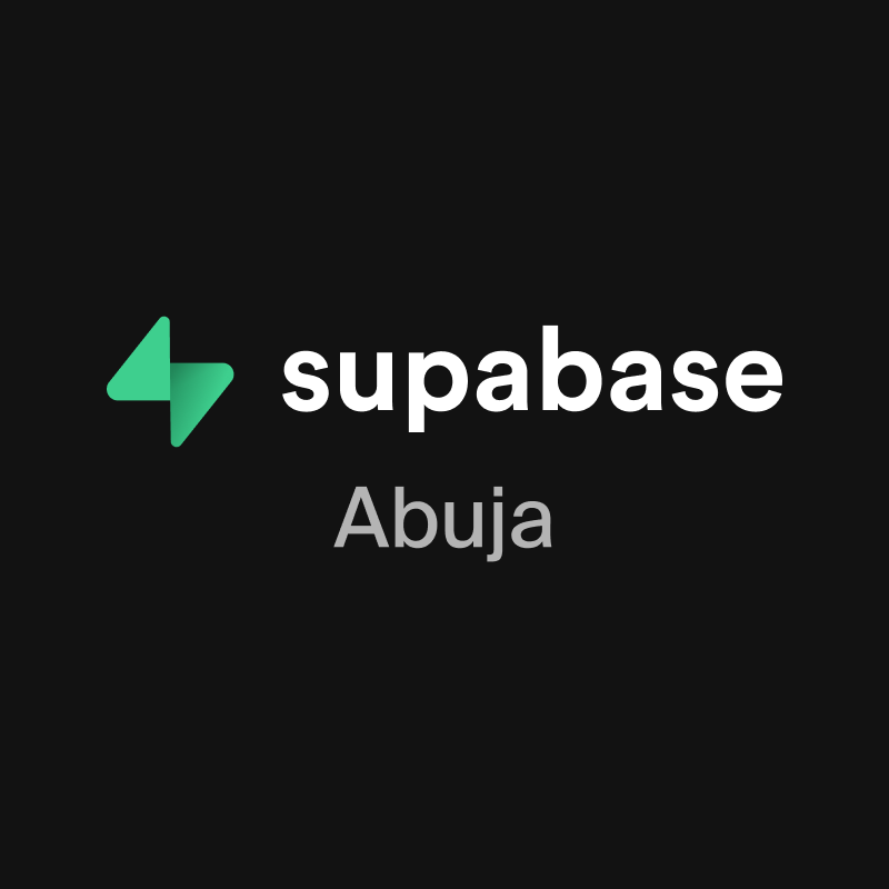 supabase's tweet photo. Abuja, Nigeria

https://t.co/6vdZwjPhN3 https://t.co/giJl7x2Epc
