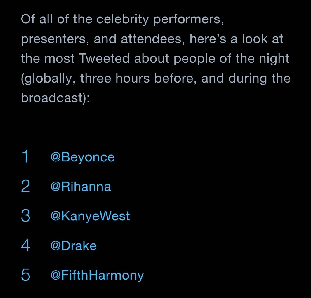 LalaAmie79's tweet image. Here’s the list of the most  tweeted artists on X the night of the VMAs and the Grammys when both Beyoncé and Rihanna were there. Like I said, Rihanna never stands a chance when Beyoncé’s in the room.