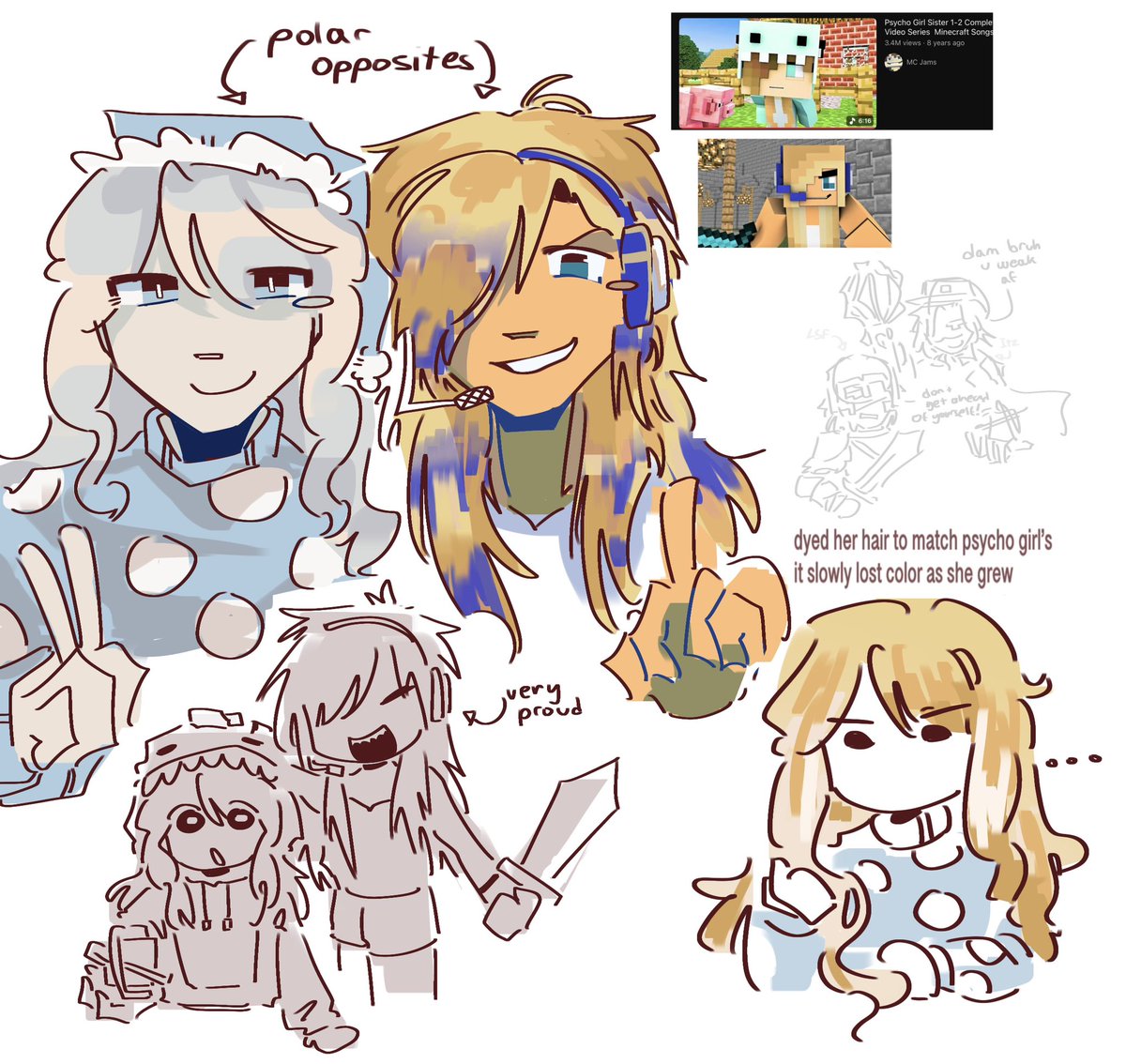 my stupid headcanon: marlow is psycho girl’s little sis