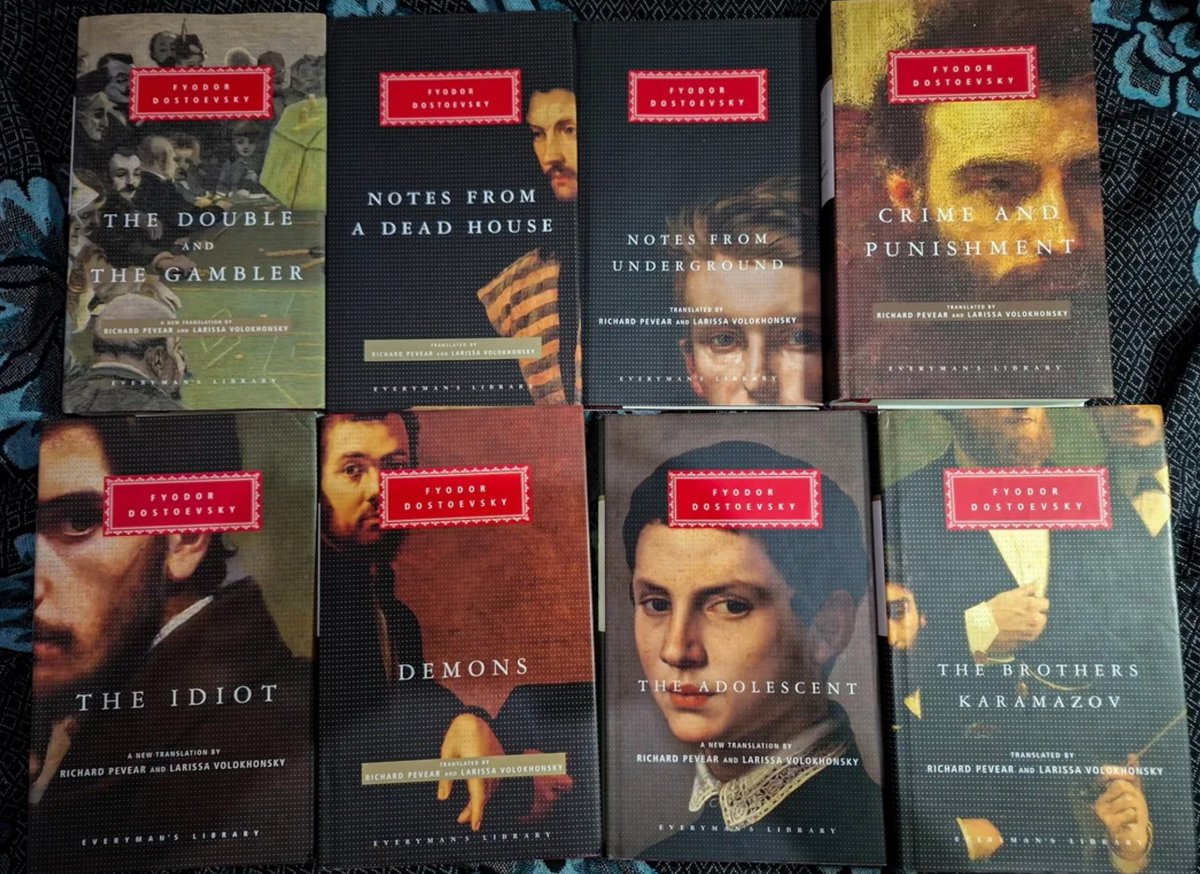 Dostoevskyquot's tweet image. The perfect gift doesn’t exi—

[sees the full Everyman&apos;s Library collection of Dostoevsky]

Never mind. Wrap it, I’m crying.