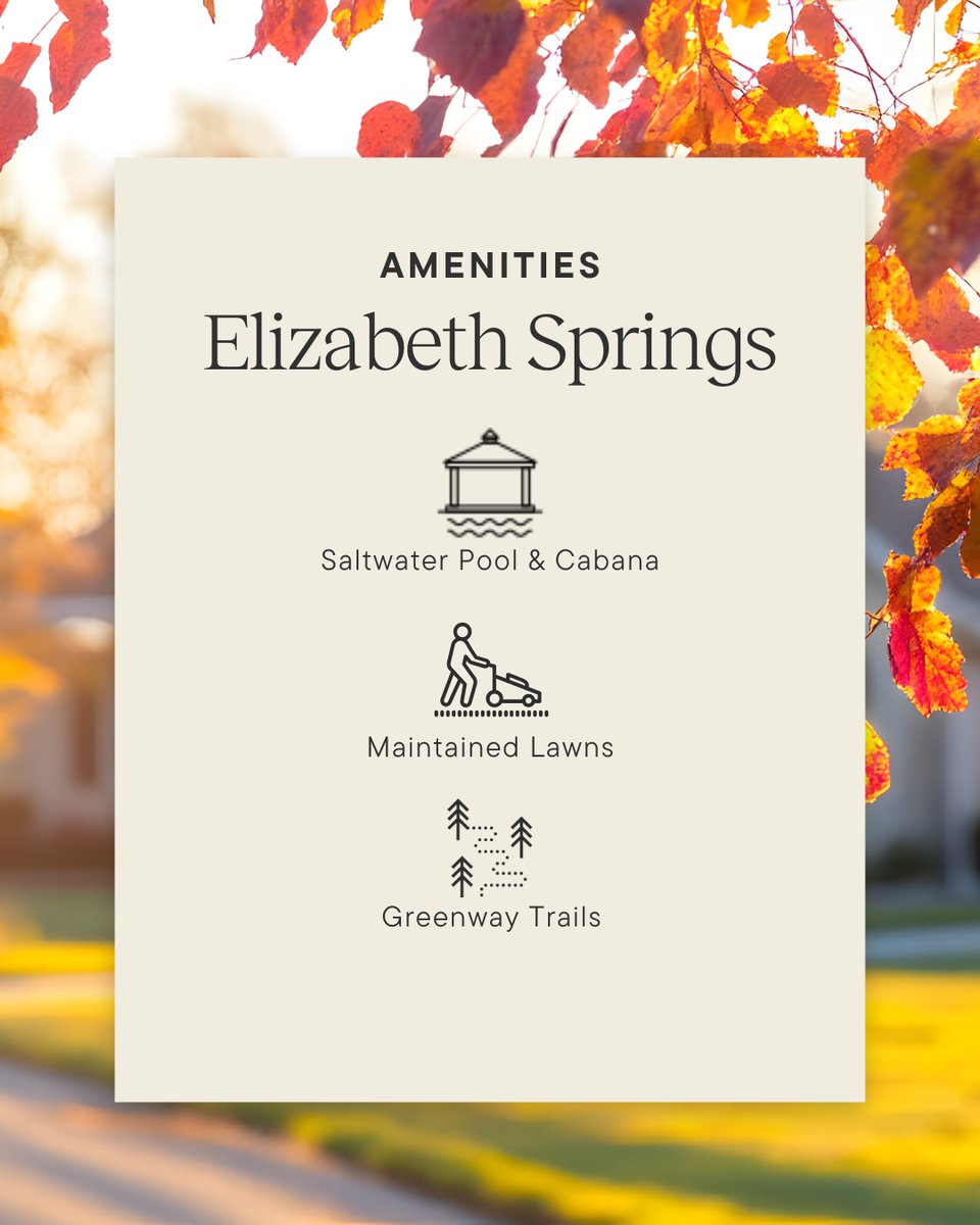 Happy Saturday! ☀️ Community Spotlight: Elizabeth Springs. Discover everything that makes Elizabeth Springs feel like home and start picturing your life here! 🌿🏡

📲 919-337-9420
🔗 Link in bio or spr.ly/60117ctzN

#LennarRaleigh #NewHomesRaleigh #ElizabethSprings