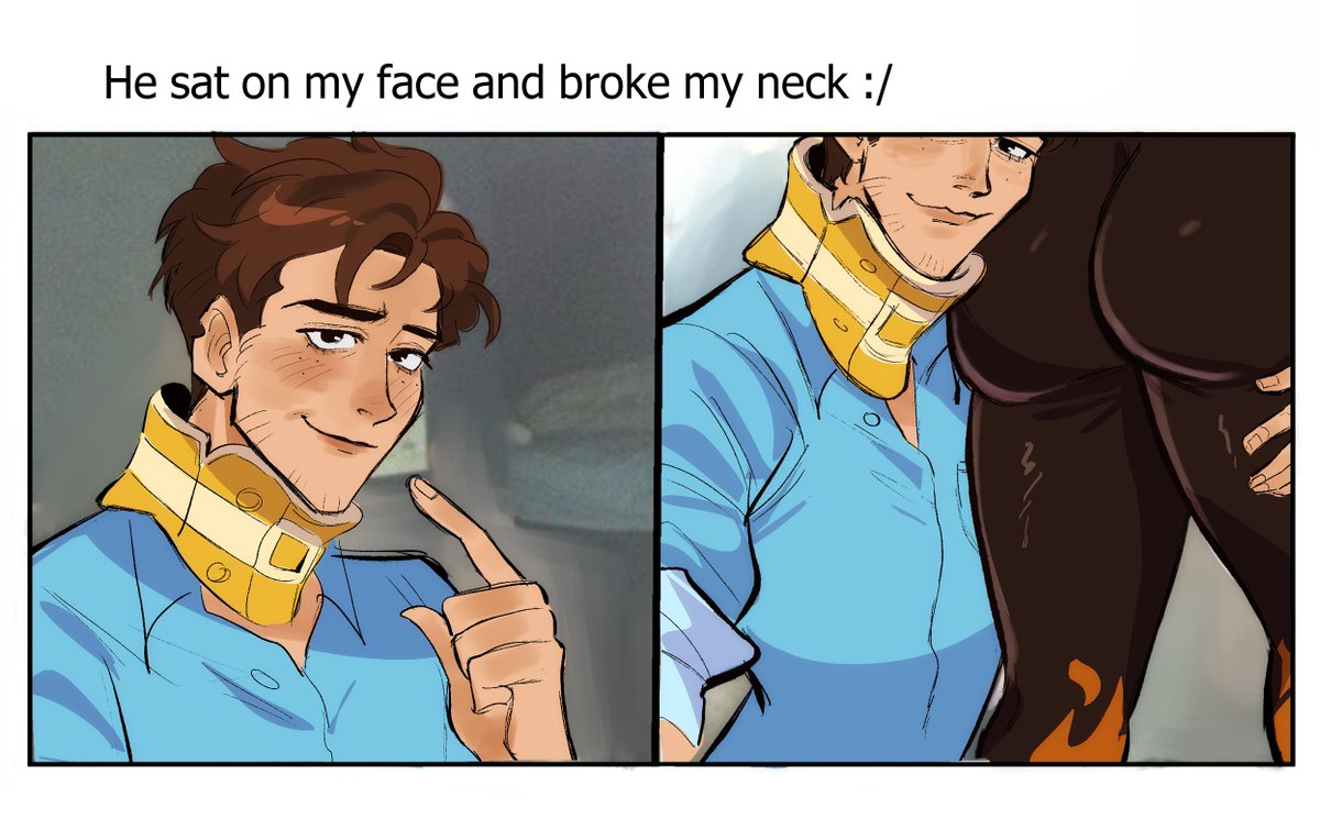 HungryRattador's tweet image. okay i got distracted and saw this pic on pinterest, and I thought it&apos;s funny to draw this as them 

#flambert #dispatch