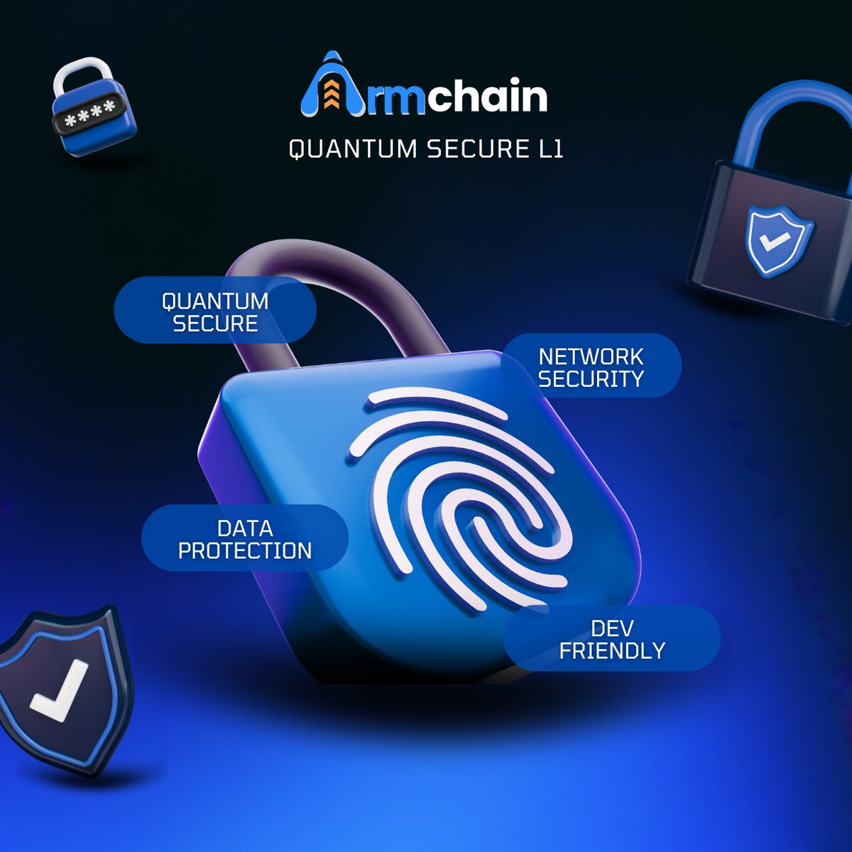 ARMchain_pqc's tweet image. ARMChain is layer 1 blockchain built from the ground up to survive the quantum era.

quantum resistant, secure, fast, and developer friendly, it protects your data, assets from future quantum attacks.

Be part of the quantum safe future. Join our community:…