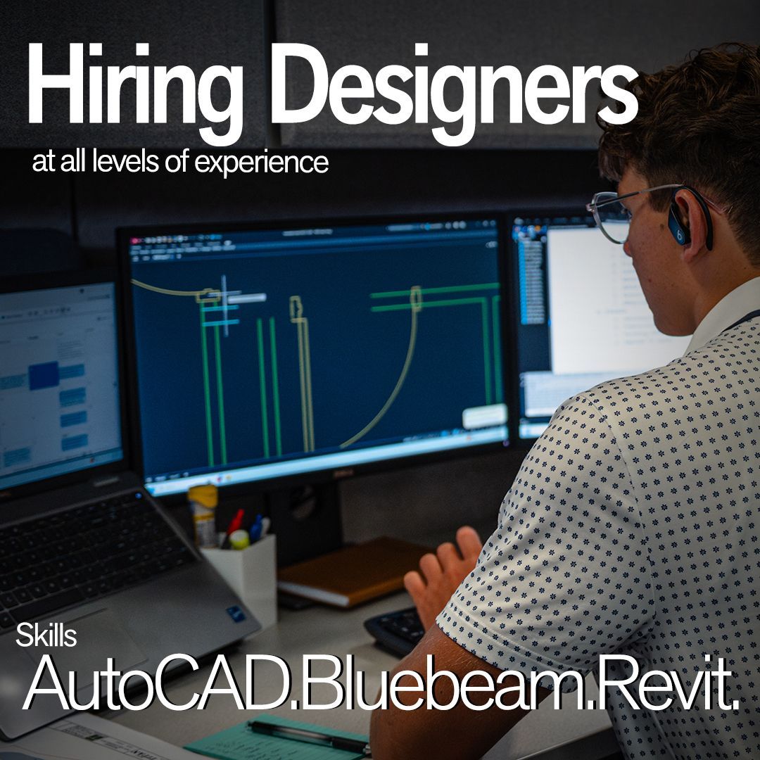 TippmannGroup's tweet image. Hiring Designers 🚀 
We’re growing our team! From entry-level candidates to experienced decision makers, we’d like to meet you! 

Read more and apply today at tippmann-group.breezy.hr/?&amp;amp;department=E… 

#ConstructionDesign #construction #AutoCAD #designbuild #Design