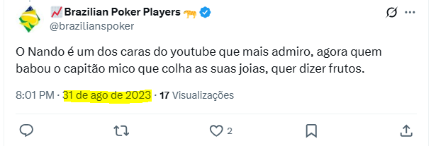 BRUTAL!☠️
Nesta época, o Nando era admirado por não criticar os donos desses imundos.

O que mudou, resto de visita intima 
<a href="/brazilianspoker/">📈Brazilian Poker Players 🐆</a> ????? 🕳️🐆