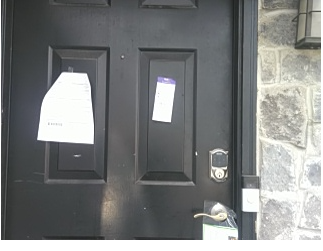 RichLucy's tweet photo. @FedEx was supposed to deliver today.  Printed the signature form and taped it to the door....The driver actually left the tag saying he needed the signature next to my form and left.  Was the form there before? This is your photo from tracking!  Can't make this up. https://t.co/gwxYKyzOYW