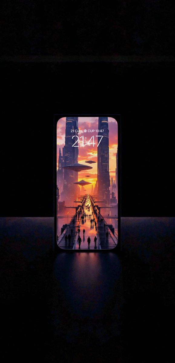 WallSpireX's tweet image. Step into a radiant future 🌇✨ where dreams walk among neon skies and silent silhouettes. This cityscape whispers of hope, tech, and tomorrow. Save it, feel it, live it. 4k 🩸🤌🏻 #FuturisticVibes #UrbanSunset #phonewallpaper