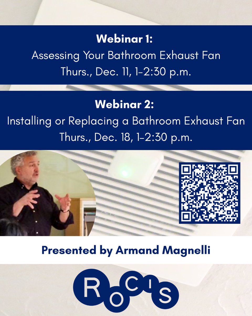 rocispgh's tweet photo. Don't ignore the issue of bathroom ventilation! An effective fan removes excess moisture AND reduces exposure to particles produced through daily activities throughout the house. Find out if your bathroom fan is working properly and how to replace it if it's time for an upgrade. https://t.co/rjvJGSJMke
