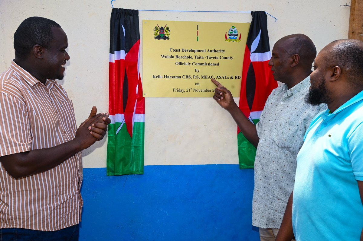 harsama_kello's tweet image. The ASALs  regions are Kenya’s next food frontier, and unlocking their full potential begins with reliable access to water. Today,together with MP John Bwire and the CDA Acting Managing Director Dr Mwanasiti Bendera,I commissioned the Wololo and Machungwani solar-powered borehole