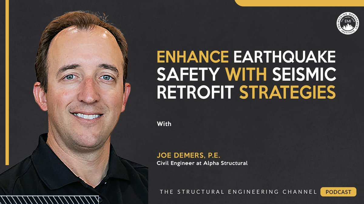 Smarter Seismic Upgrades = Safer Cities. In this week’s #StructuralEngineeringPodcast, Mathew Picardal, talks with Joe Demers, P.E. from <a href="/AlphaStructural/">Alpha Structural, Inc.</a> about seismic retrofit strategies that boost building #safety. 👉 Listen here: bit.ly/3XcKtjs  #SeismicRetrofit