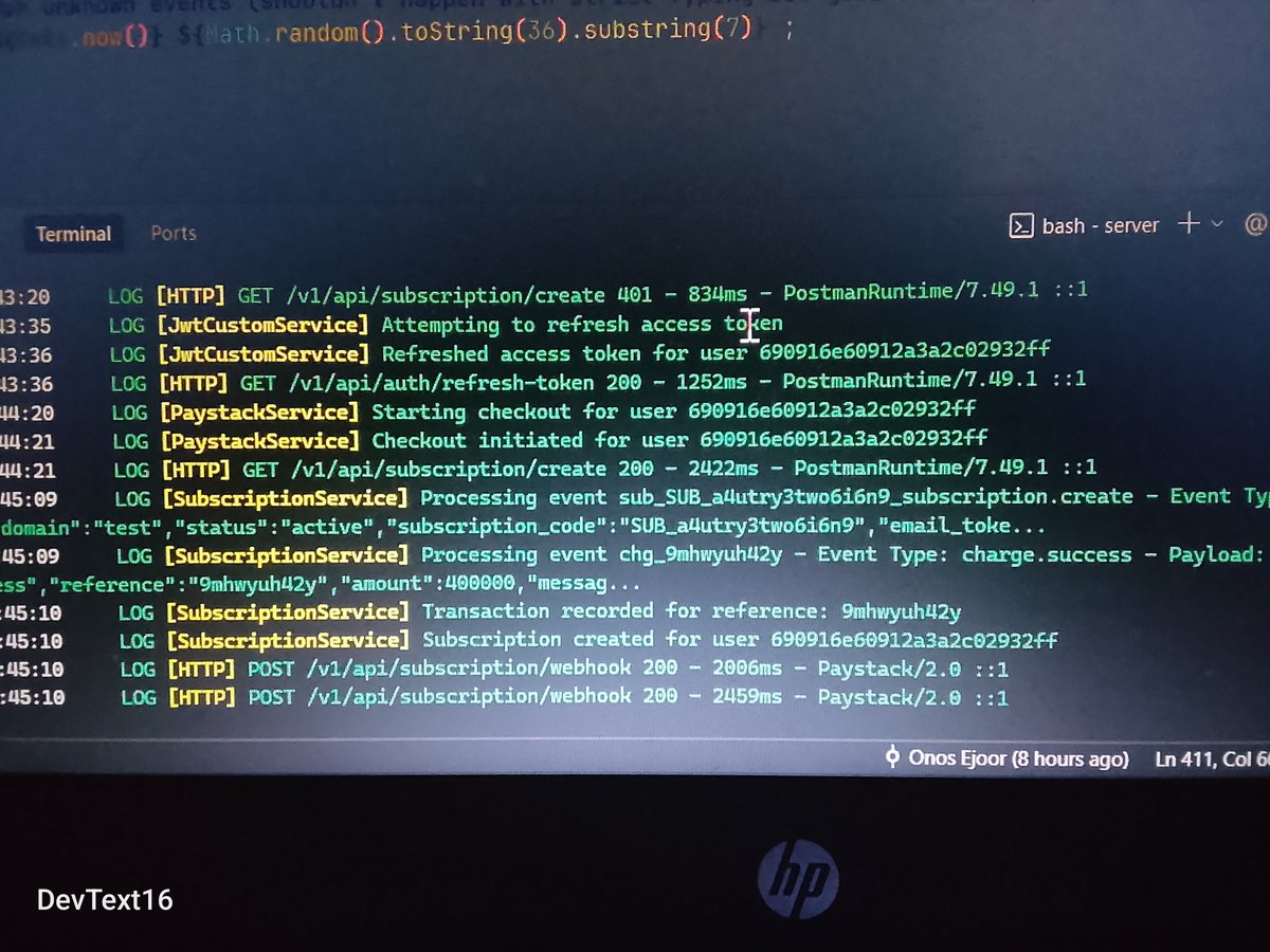DevText16's tweet image. Day 19 of building @brevpulse 

- Paystack integration was a success, errors are gone. 
- Created my first subscription .
- Updated admin controllers.
- Handled graceful downgrade if subscription is cancelled by the user

#buildinginpublic