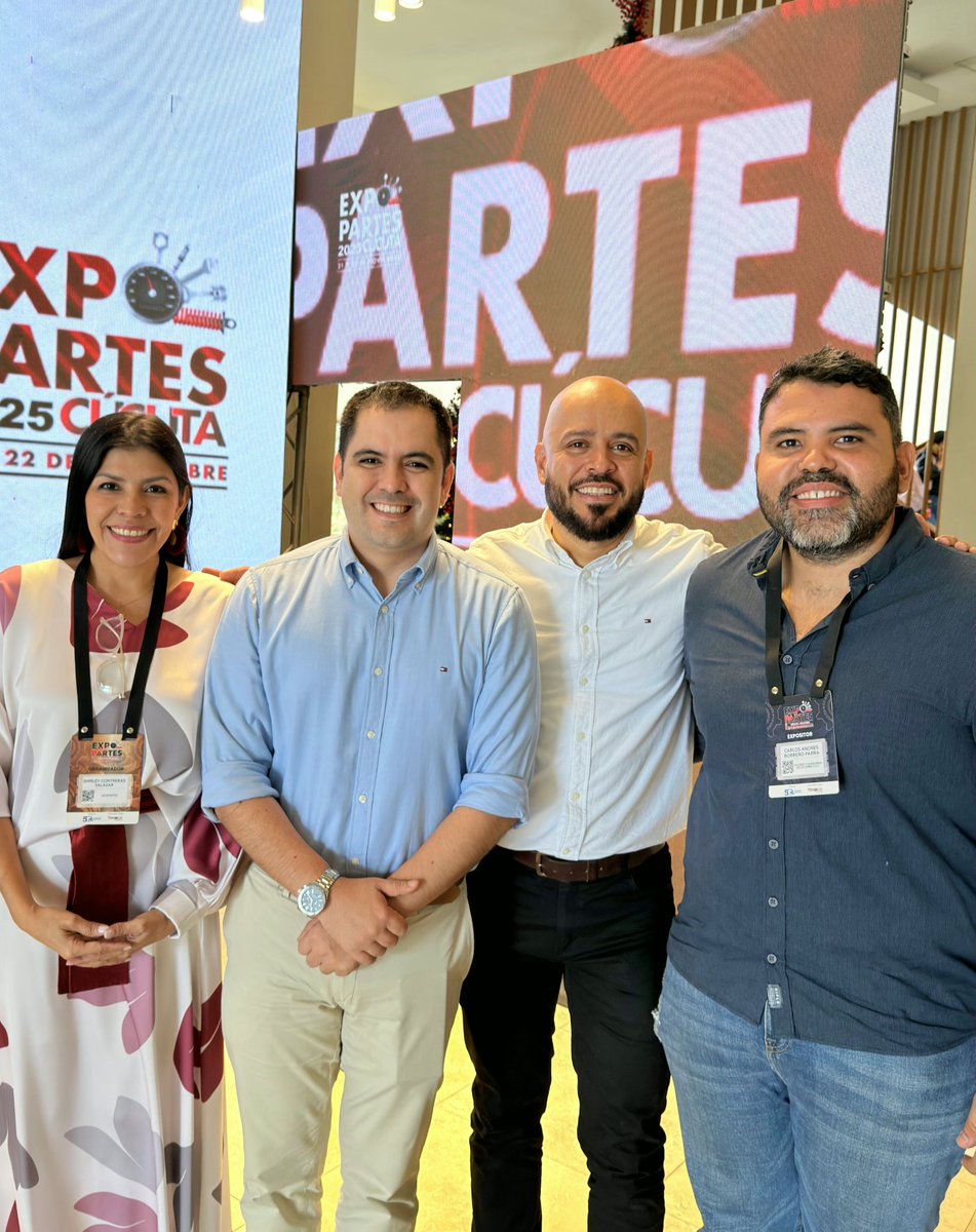 Hemos asistido al encuentro Binacional Expopartes 2025. Gran oportunidad para desarrollar oportunidades de negocio en la frontera y para reconocer a un gremio protagonista de la economía regional. Felicitaciones al presidente Ronald Colmenares y la directora Shirley Contreras por