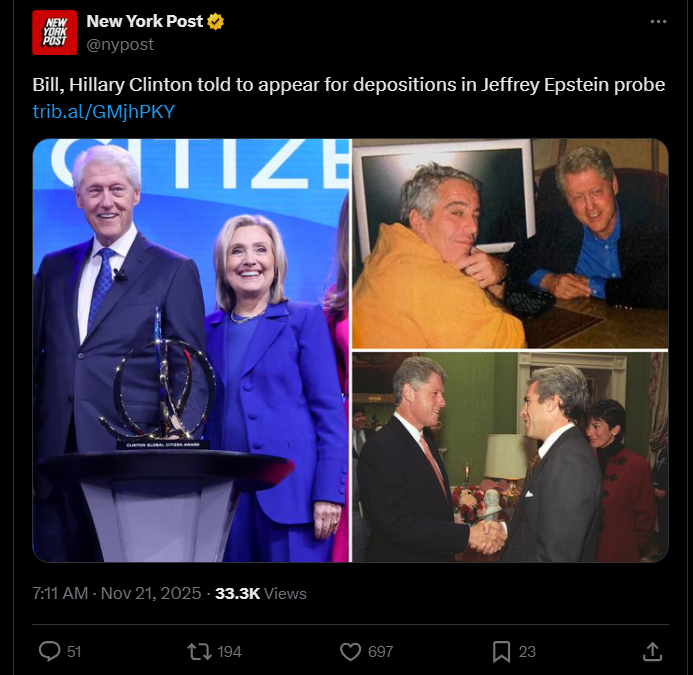 Kimberlyrja8's tweet image. x.com/nypost/status/…

BOOM!!!
(see my post below first)

Link to NYP article:  nypost.com/2025/11/21/us-…

Dates in article: Nov 03 (11.3?) and DEC 17th!!!

10:00 AM!  (Santa&apos;s Coming!)  lol

@RealAbs1776 

#FLYEAGLESFLY

His &amp;amp; Hers ARRESTS?