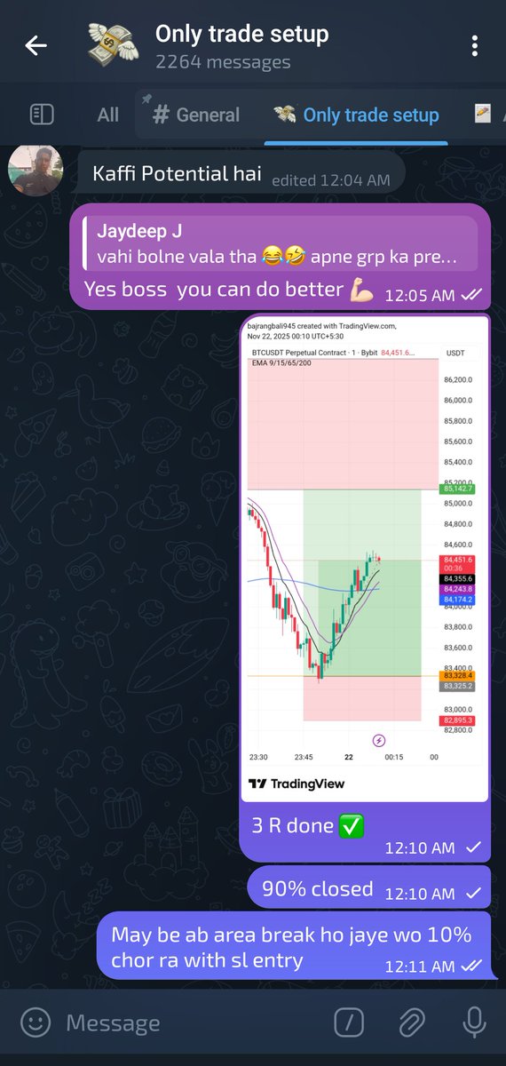 RocksskcoR's tweet photo. Dusted Btc full in TG group 4 times today with full tp in all trades 🎯💀🙏🏻
@james_kim87 @becareful_omega @monuyadav686 @Manoj11747577 @Ramesh_Trader @the_aimer_anki_ https://t.co/o5JKG1wQac