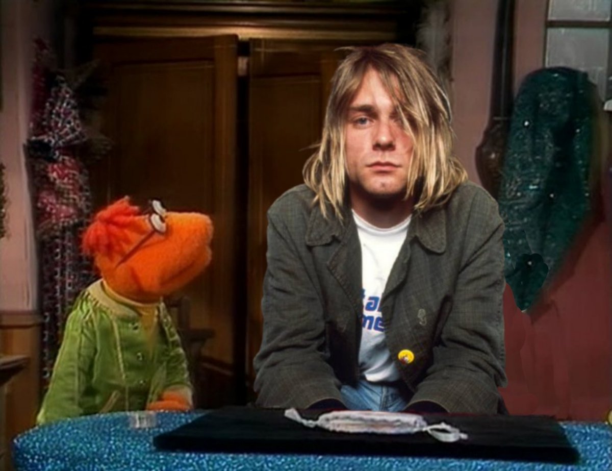 MuppetGuests's tweet image. It&apos;s The Muppet Show with our very special guest star Kurt Cobain!