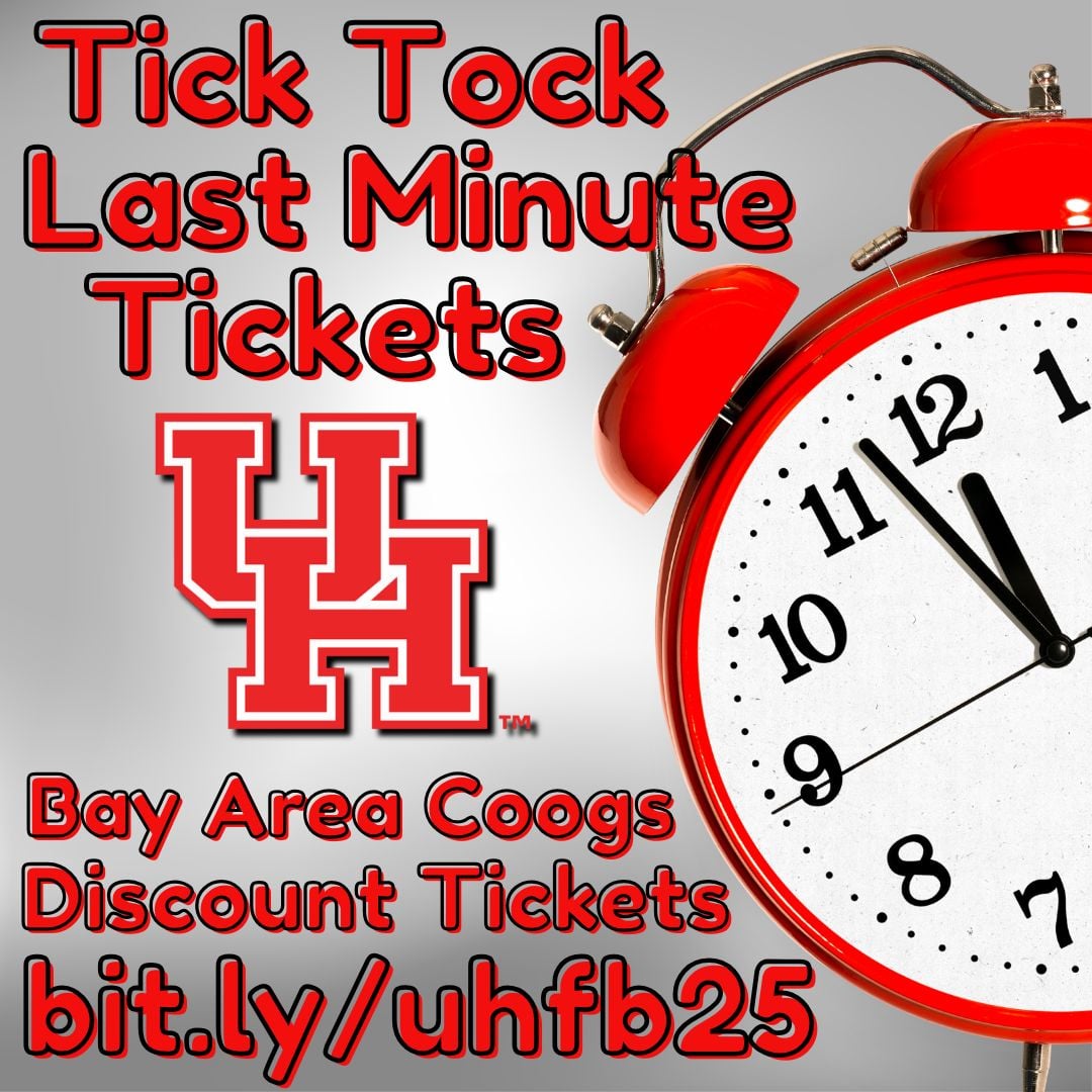 historywithedge's tweet image. Buy 🎟🎟 Here: bit.ly/uhfb25 
⏰ Senior Day + Coogs = MUST. BE. THERE. Let’s pack the house. 🔥
@BayAreaCoogs @UHCougarFB @UHCougars @UHouston @houstonalumni 
#GoCoogs #Coogs #BayAreaCoogs