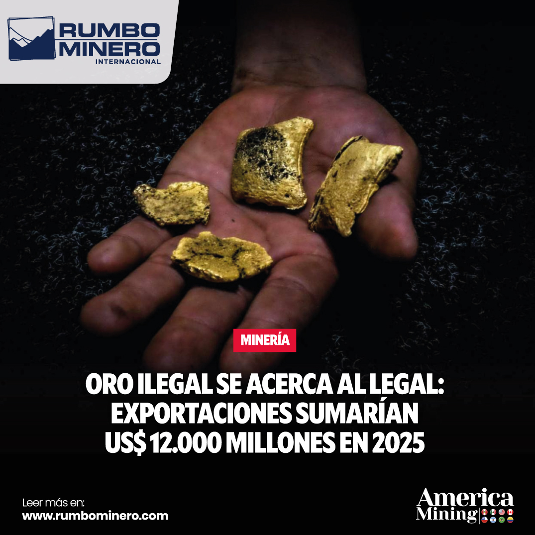 rumbominero's tweet image. 🟡 Oro ilegal en Perú alcanzaría US$ 12.000 millones en 2025, casi igual que el oro legal (@IPEopinion).

• 44 % del oro ilegal de Sudamérica proviene del Perú
• 13.000 REINFO en zonas prohibidas

👉 Más información: t1p.de/ibspp

#MineríaIlegal #Oro #IPE #Economía