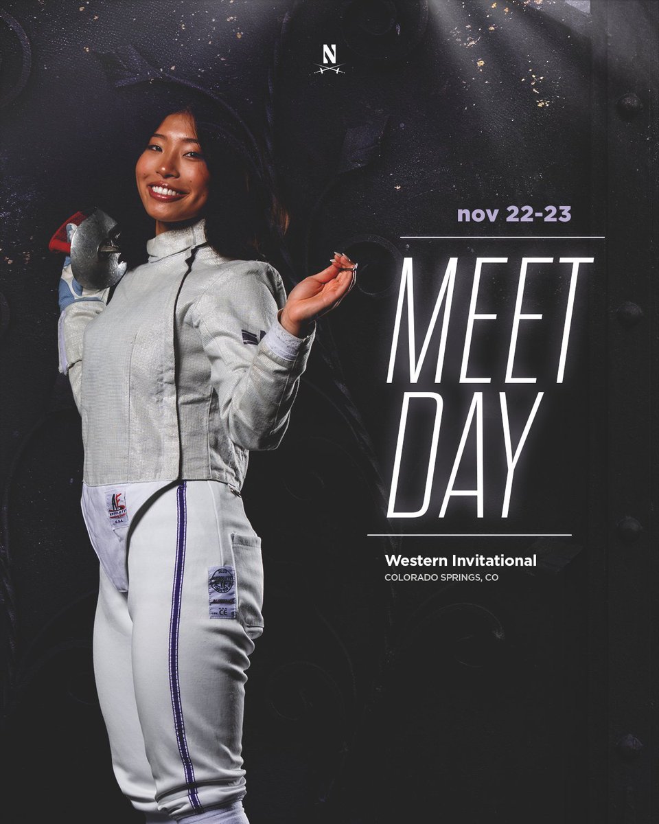 NUWFencing's tweet image. Wild West Weekend 😼

🆚 Western Invitational
🗓️ November 22-23
📍 Colorado Springs, Colo.
📺 bit.ly/4igCawD
📊 bit.ly/NUFencing