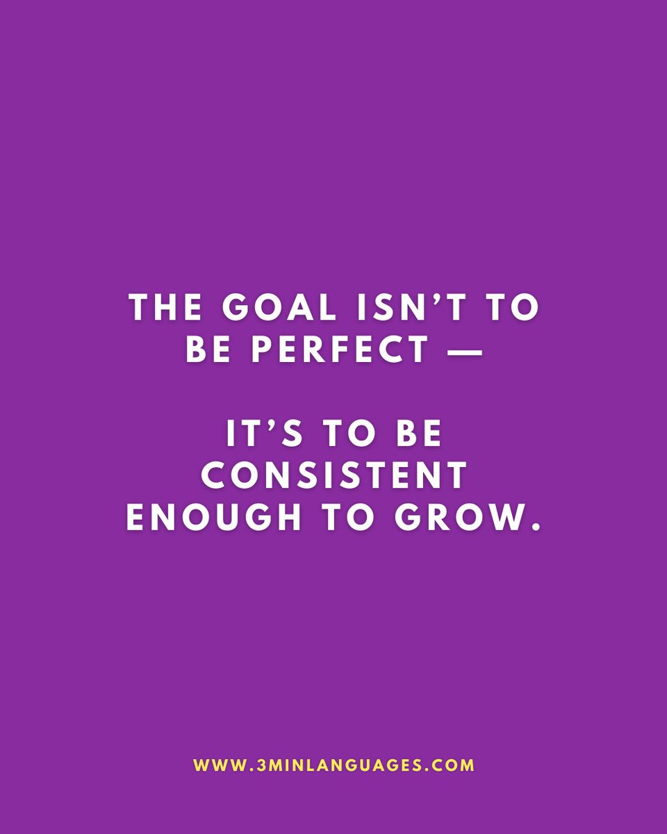 3MLanguages's tweet image. The goal isn’t perfection; it’s consistent growth.
 👉 Grow in 3 minutes: 3minlanguages.com

#3MinuteLanguages #StudyIn3 #LanguageLearning #MicroLearning #Consistency #LearnFrench #LearnSpanish #LearnGerman #LearnItalian #LearnPortuguese
