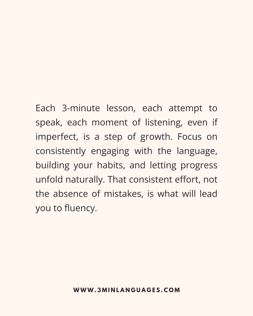 3MLanguages's tweet image. The goal isn’t perfection; it’s consistent growth.
 👉 Grow in 3 minutes: 3minlanguages.com

#3MinuteLanguages #StudyIn3 #LanguageLearning #MicroLearning #Consistency #LearnFrench #LearnSpanish #LearnGerman #LearnItalian #LearnPortuguese