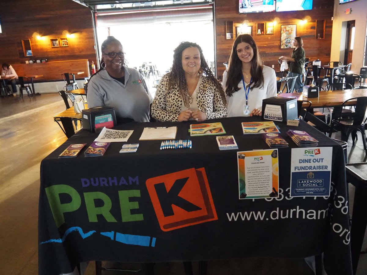 Durham PreK would like to thank everyone who came out to support our program last night at our Lakewood Social Dine Out Fundraiser! We hope you enjoyed it as much as we did. 💖

A special shout out goes to @LakewoodSocial for hosting us! We will be back soon.😋