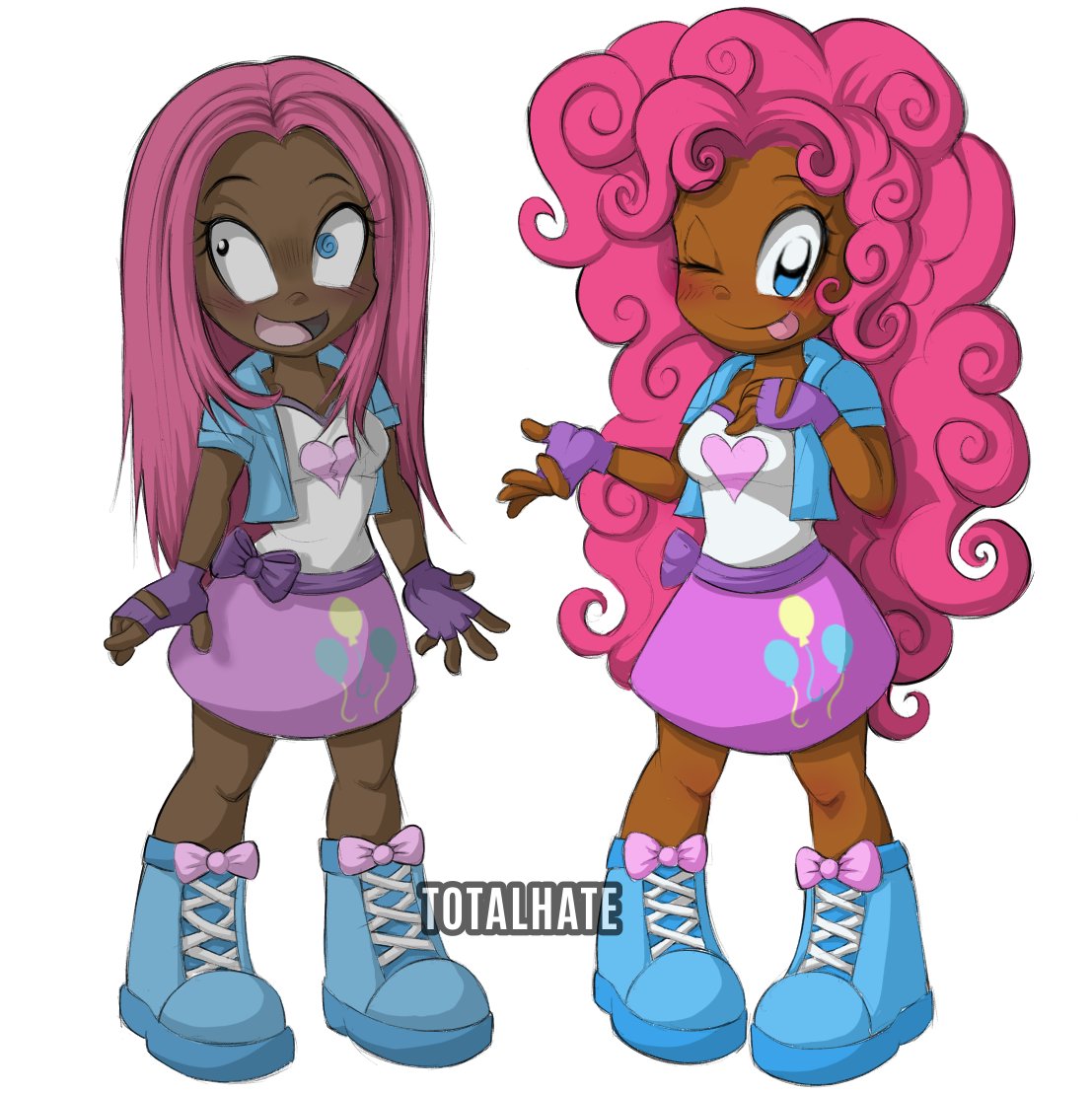 total_h8's tweet image. Im so dumb why did i make the straight hair shorter than the curly hair 😭