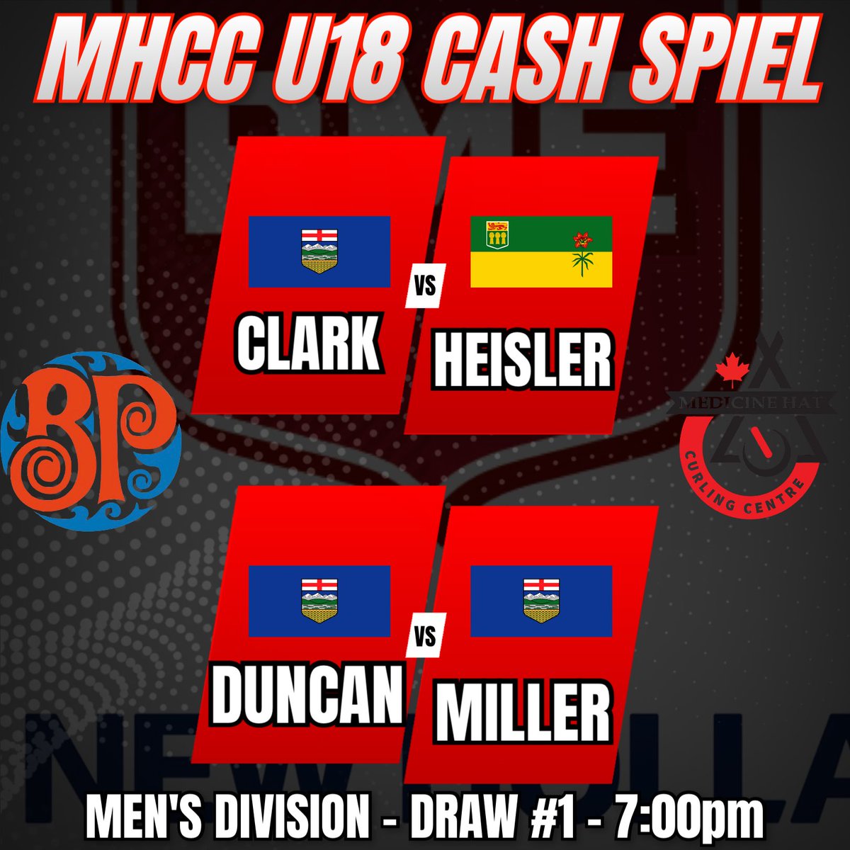 HatCurling's tweet photo. Draw #1 kicks off tonight at 7pm at RME PLACE! Come check out the action LIVE! FREE ADMISSION, Progressive 50/50 and Silent Auction. Check out the The Extra End Cafe for some amazing food! It’s the MHCC U18 CASH SPIEL proudly presented by Rocky Mountain Equipment NEW HOLLAND! https://t.co/tVHux0Yfqt