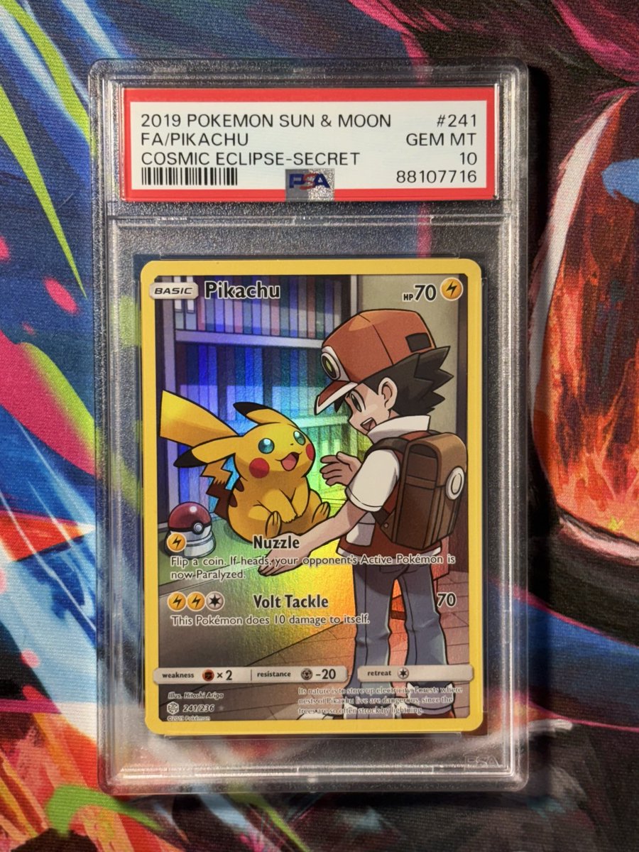 For Sale! 

PSA 10 Pikachu Secret Rare from Cosmic Eclipse 💎

$725 Shipped 🚢 in a small box
